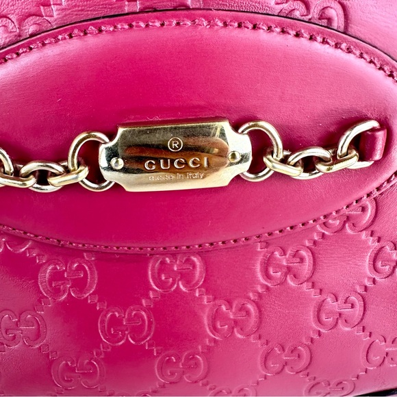 GUCCI pink magenta guccissima leather shoulder bag - Picture 5 of 16